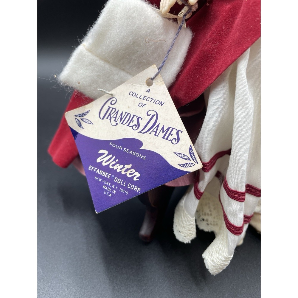 Vintage‎ Effanbee 1975 Blond Doll Red Dress Christmas Winter - Picture 3 of 7